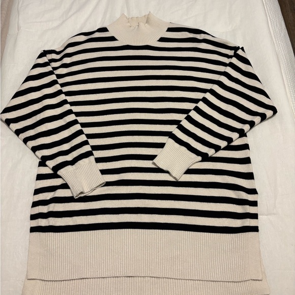 Express Black and White Cowl Neck Sweater - Picture 1 of 3
